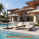 10 Feet Patio Cantilever Umbrella with Easy Tilt Adjustment by DirectDeals