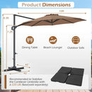 10 Feet Patio Cantilever Umbrella with Easy Tilt Adjustment by DirectDeals
