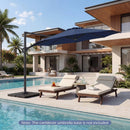 10 Feet Patio Cantilever Umbrella with Easy Tilt Adjustment by LJGDeals