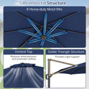 10 Feet Patio Cantilever Umbrella with Easy Tilt Adjustment by DirectDeals