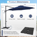 10 Feet Patio Cantilever Umbrella with Easy Tilt Adjustment by DirectDeals