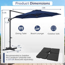 10 Feet Patio Cantilever Umbrella with Easy Tilt Adjustment by LJGDeals