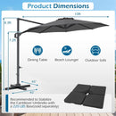 10 Feet Patio Cantilever Umbrella with Easy Tilt Adjustment by LJGDeals