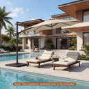 10 Feet Patio Cantilever Umbrella with Easy Tilt Adjustment by LJGDeals