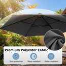10 Feet Patio Cantilever Umbrella with Solar LED Lights by LJGDeals