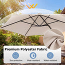 10 Feet Patio Cantilever Umbrella with Solar LED Lights by LJGDeals