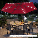 10 Feet Patio Cantilever Umbrella with Solar LED Lights by LJGDeals