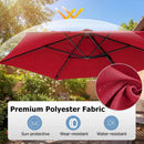 10 Feet Patio Cantilever Umbrella with Solar LED Lights by LJGDeals