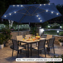 10 Feet Patio Cantilever Umbrella with Solar LED Lights by DirectDeals