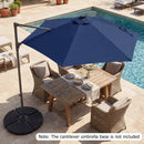10 Feet Patio Cantilever Umbrella with Solar LED Lights by LJGDeals