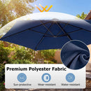 10 Feet Patio Cantilever Umbrella with Solar LED Lights by DirectDeals