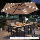 10 Feet Patio Cantilever Umbrella with Solar LED Lights by LJGDeals