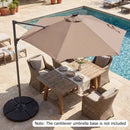 10 Feet Patio Cantilever Umbrella with Solar LED Lights by LJGDeals