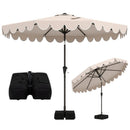 10 Feet Patio Umbrella with Weighted Base and Sandbags by LJGDeals