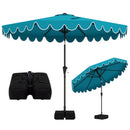 10 Feet Patio Umbrella with Weighted Base and Sandbags by LJGDeals