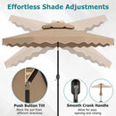 10 Ft Patio Umbrella with Push Button Tilt and Crank by DirectDeals