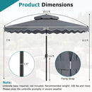 10 Ft Patio Umbrella with Push Button Tilt and Crank by DirectDeals