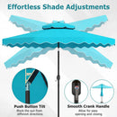 10 Ft Patio Umbrella with Push Button Tilt and Crank by DirectDeals