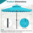 10 Ft Patio Umbrella with Push Button Tilt and Crank by LJGDeals
