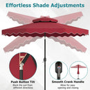 10 Ft Patio Umbrella with Push Button Tilt and Crank by DirectDeals