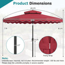 10 Ft Patio Umbrella with Push Button Tilt and Crank by LJGDeals
