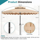 10 Ft Patio Umbrella with Push Button Tilt and Crank by DirectDeals