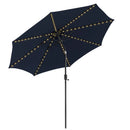 10 Feet Patio Umbrella with 112 Solar Lights and Crank Handle by LJGDeals