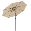 10 Feet Patio Umbrella with 112 Solar Lights and Crank Handle by LJGDeals
