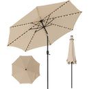 10 Feet Patio Umbrella with 112 Solar Lights and Crank Handle by LJGDeals