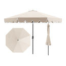 10 Feet Patio Umbrella Outdoor Market Umbrella with Crank Tilt Adjustment-Brown by DirectDeals