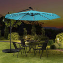 11 Pieces Patio Dining Set with 15 Feet Double-Sided Patio Umbrella Base Included by LJGDeals