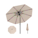 10 Feet Solar Patio Umbrella with 96 Multi-Colored Flowing LED Lights and Tilt Adjustment by LJGDeals