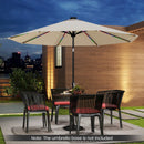 10 Feet Solar Patio Umbrella with 96 Multi-Colored Flowing LED Lights and Tilt Adjustment by LJGDeals