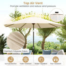 10 Feet Solar Patio Umbrella with 96 Multi-Colored Flowing LED Lights and Tilt Adjustment by LJGDeals