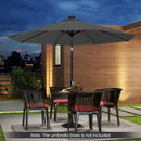 10 Feet Solar Patio Umbrella with 96 Multi-Colored Flowing LED Lights and Tilt Adjustment by LJGDeals