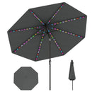 10 Feet Solar Patio Umbrella with 96 Multi-Colored Flowing LED Lights and Tilt Adjustment by LJGDeals
