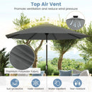 10 Feet Solar Patio Umbrella with 96 Multi-Colored Flowing LED Lights and Tilt Adjustment by LJGDeals
