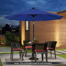 10 Feet Solar Patio Umbrella with 96 Multi-Colored Flowing LED Lights and Tilt Adjustment by LJGDeals