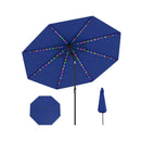 10 Feet Solar Patio Umbrella with 96 Multi-Colored Flowing LED Lights and Tilt Adjustment by LJGDeals