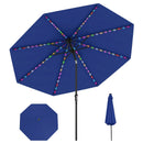 10 Feet Solar Patio Umbrella with 96 Multi-Colored Flowing LED Lights and Tilt Adjustment by LJGDeals