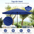 10 Feet Solar Patio Umbrella with 96 Multi-Colored Flowing LED Lights and Tilt Adjustment by LJGDeals