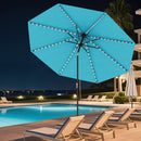 10 Feet Solar Patio Umbrella with 96 Multi-Colored Flowing LED Lights and Tilt Adjustment by LJGDeals