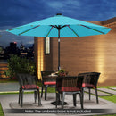 10 Feet Solar Patio Umbrella with 96 Multi-Colored Flowing LED Lights and Tilt Adjustment by LJGDeals