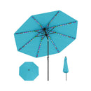 10 Feet Solar Patio Umbrella with 96 Multi-Colored Flowing LED Lights and Tilt Adjustment by LJGDeals