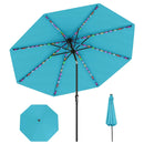 10 Feet Solar Patio Umbrella with 96 Multi-Colored Flowing LED Lights and Tilt Adjustment by LJGDeals