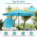 10 Feet Solar Patio Umbrella with 96 Multi-Colored Flowing LED Lights and Tilt Adjustment by LJGDeals