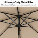 10 Feet Solar Patio Umbrella with 24 LED Lights by LJGDeals