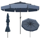 10 Feet Solar Patio Umbrella with 3-Tier Vented Top by DirectDeals