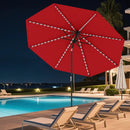 10 Feet Solar Patio Umbrella with 96 Multi-Colored Flowing LED Lights and Tilt Adjustment by LJGDeals