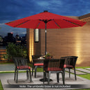 10 Feet Solar Patio Umbrella with 96 Multi-Colored Flowing LED Lights and Tilt Adjustment by LJGDeals